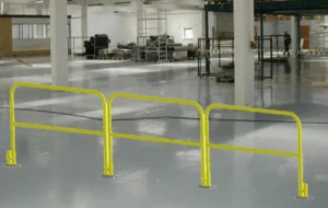 Afschermbeugels die flexibel gemonteerd kunnen worden door speciale steunen.